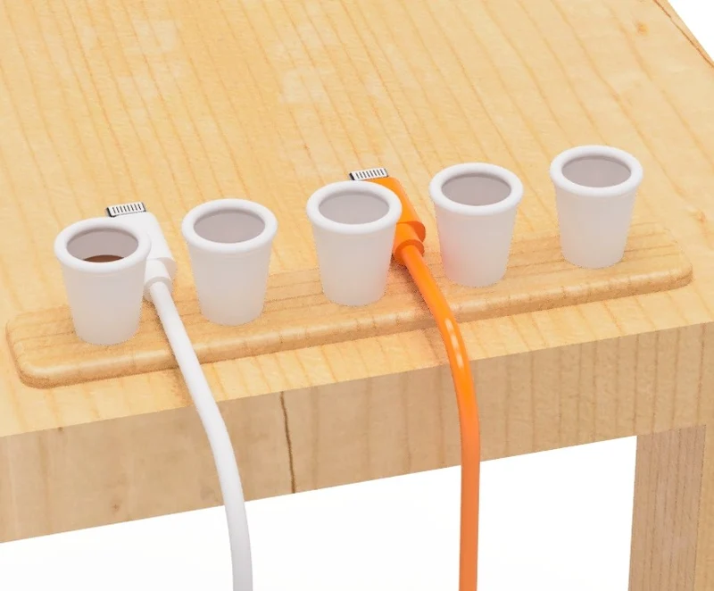 Support de câble USB en forme de tasse à café