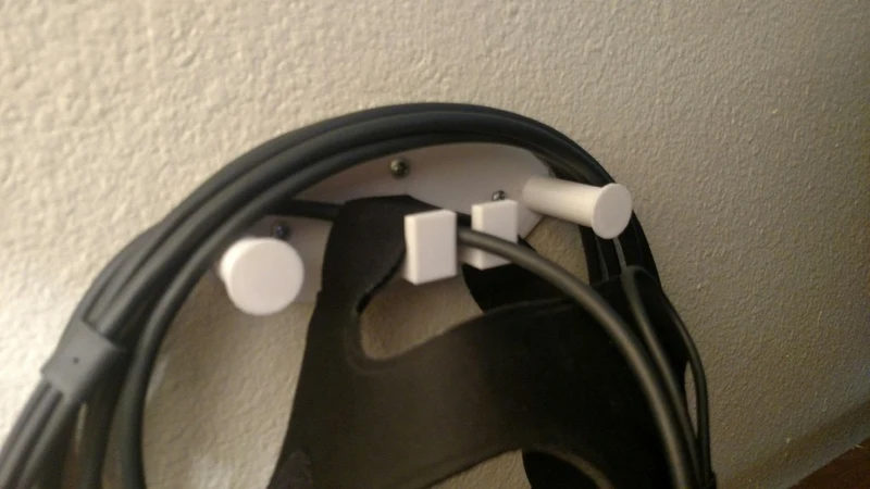 Support mural pour casque VR avec rangement pour câbles