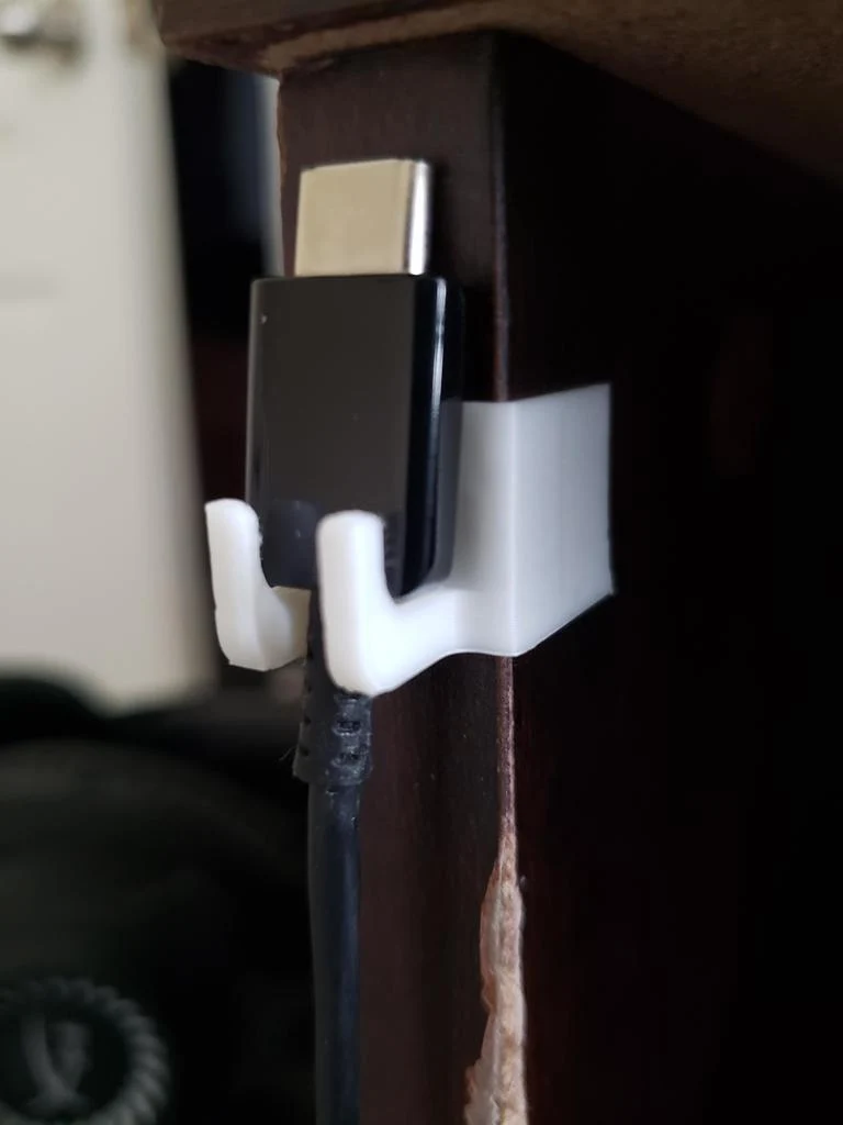 Support de câble de bureau pour chargeur Samsung USB-C - Conception à clip pour pieds de table de 15,2 mm