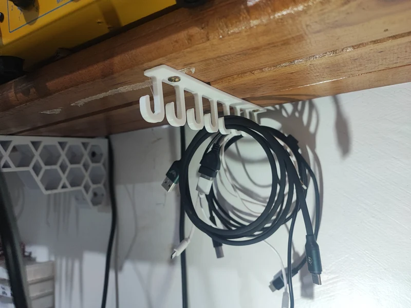 Support de câble et crochet sous étagère