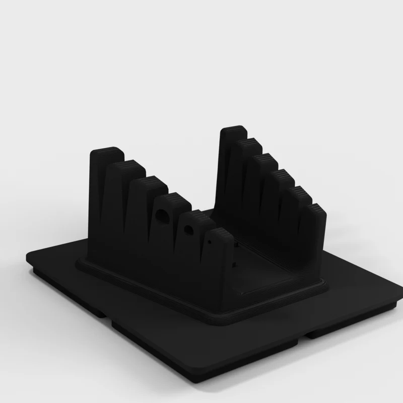 Doigts de soudure avec support de câble – base Gridfinity 2x2