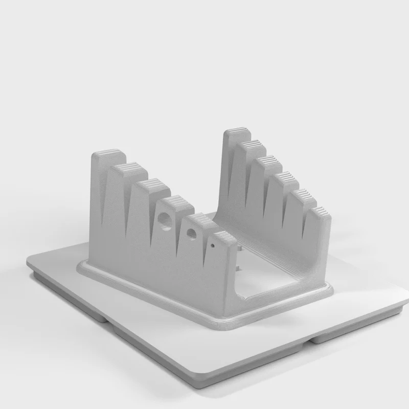 Doigts de soudure avec support de câble – base Gridfinity 2x2