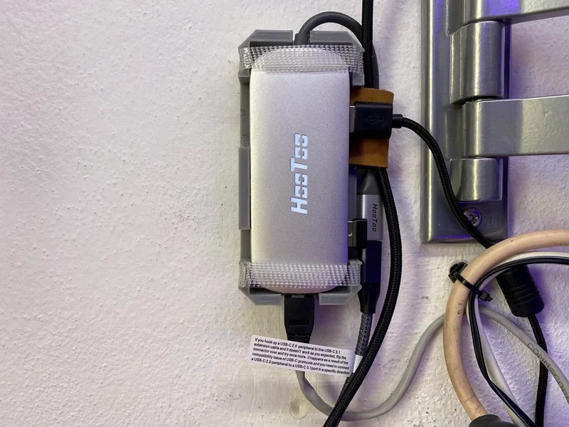 Support mural HOOTOO USB-C HT-UC007 pour bureau organisé