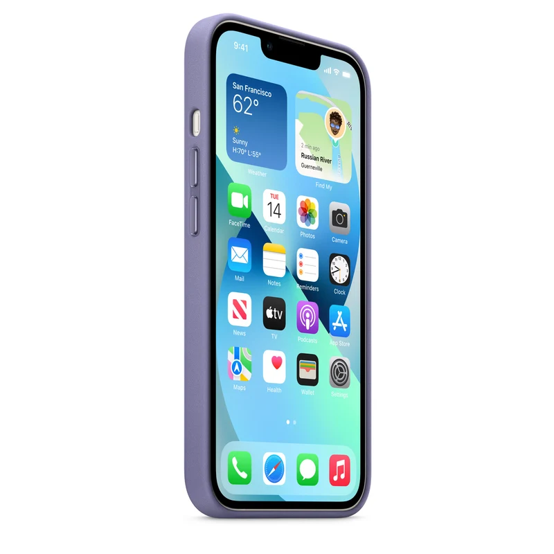 Apple iPhone 13 Pro coque en cuir - Glycine