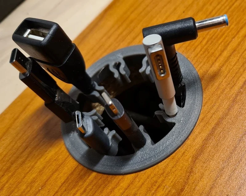 Gestionnaire de câbles rond pour bureau