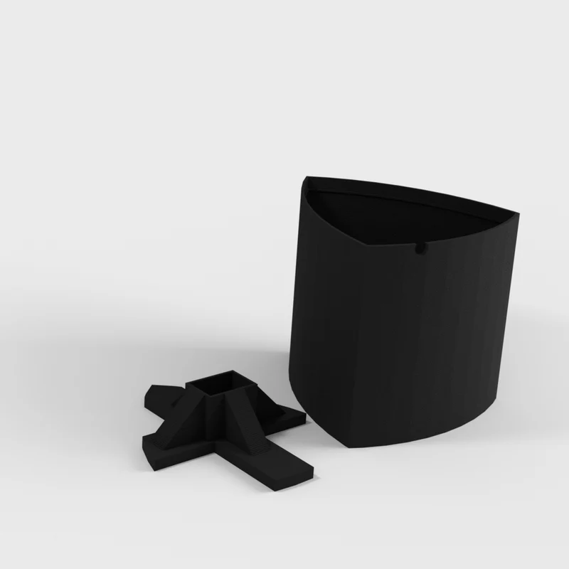 Base d'angle minimaliste pour bande lumineuse Philips Hue avec profilé en C