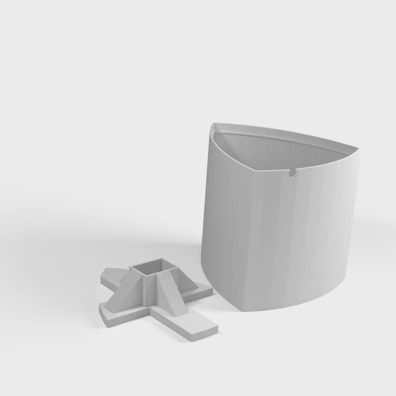 Base d'angle minimaliste pour bande lumineuse Philips Hue avec profilé en C