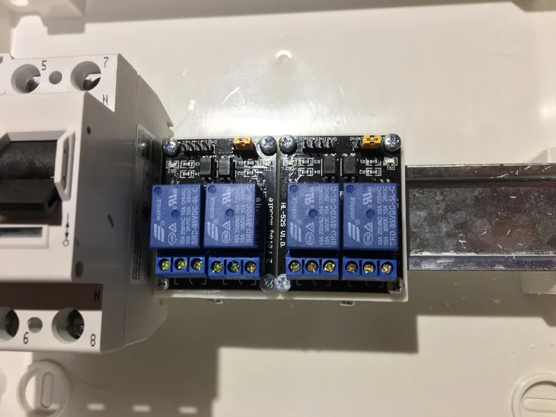 Support de module de relais double pour rail DIN
