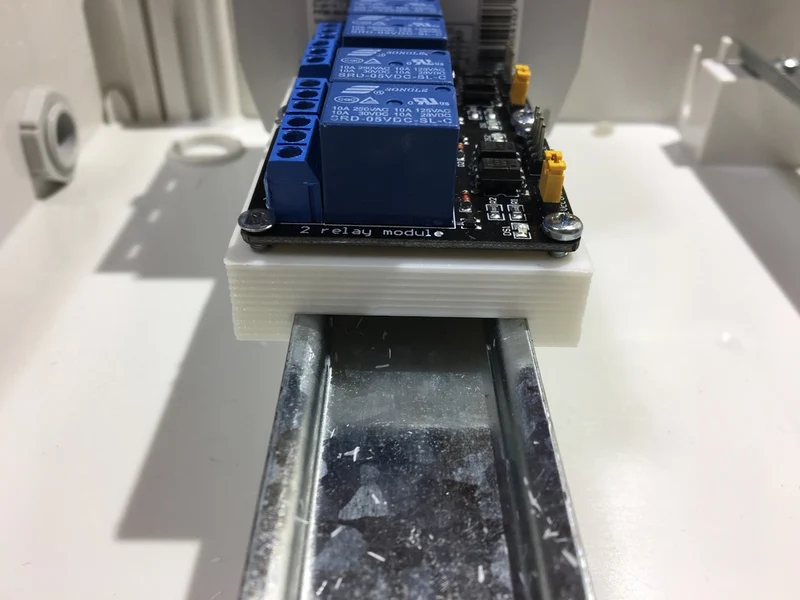 Support de module de relais double pour rail DIN