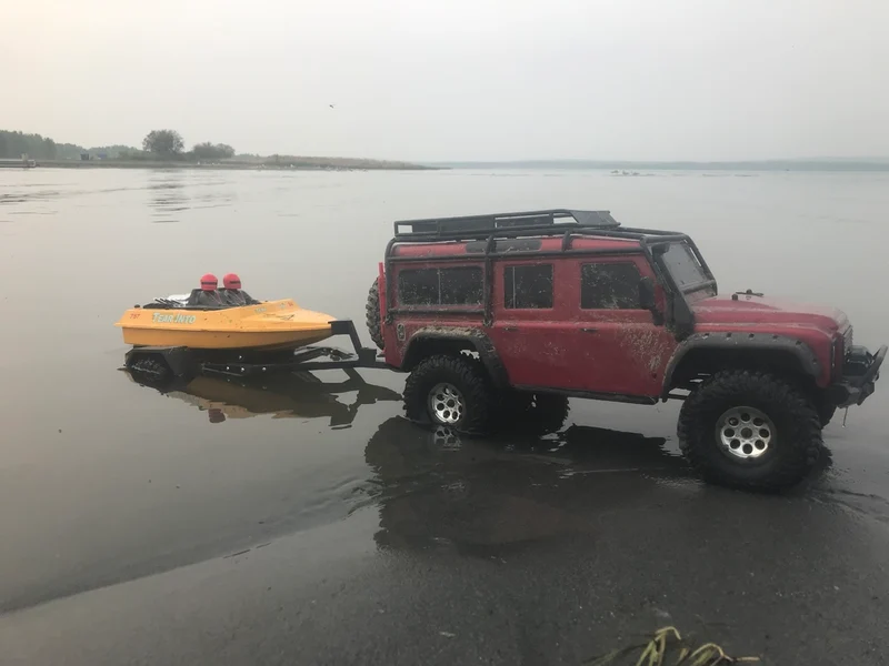 Remorque de bateau RC Scale avec ressorts à lames