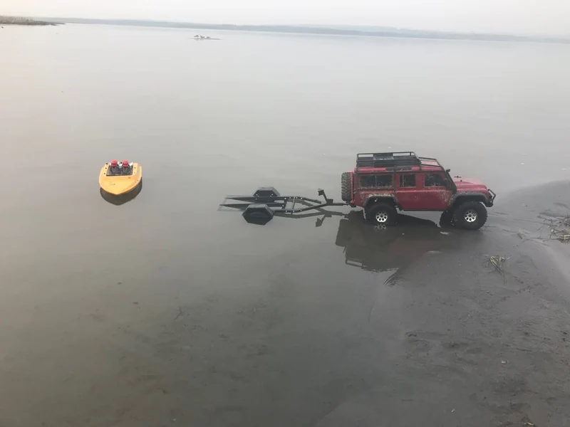 Remorque de bateau RC Scale avec ressorts à lames
