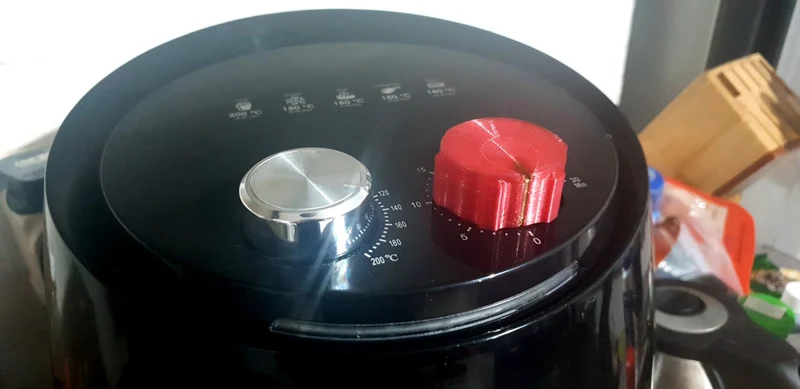 Bouton de remplacement du Russell Taylors Airfryer AF-34 avec poignées moletées