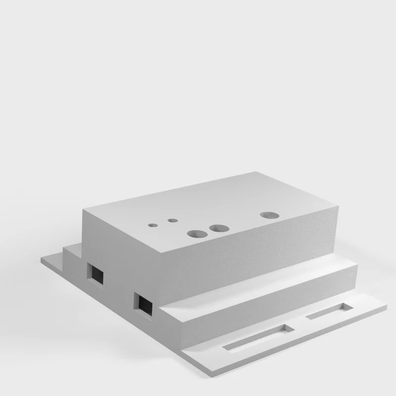 Boîtier de circuit électronique avec adaptateurs de rail DIN