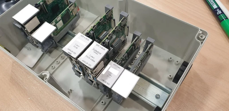 Montage sur rail DIN pour Raspberry Pi Zero/Zero 2