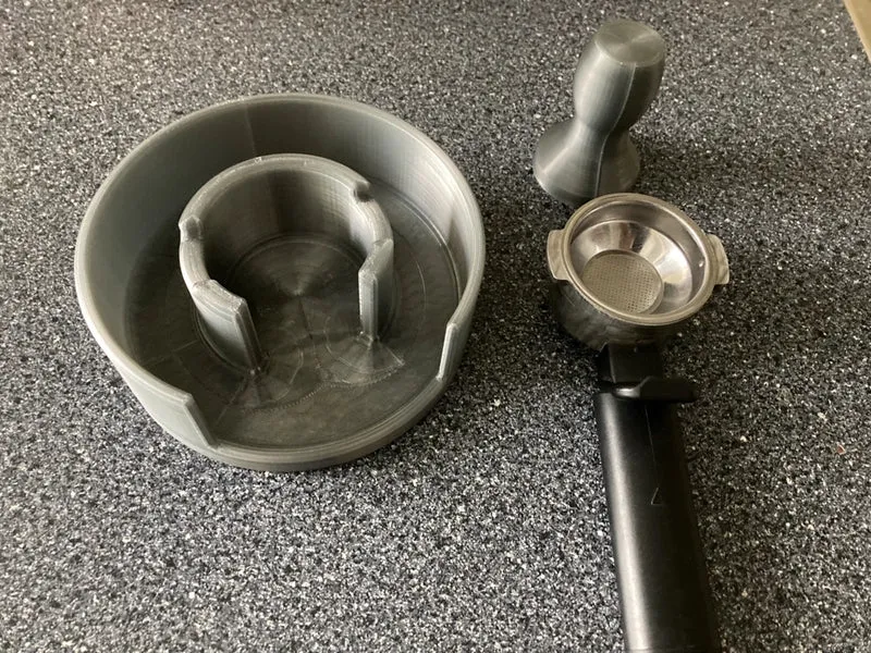 Station de préparation de porte-filtre à expresso pratique