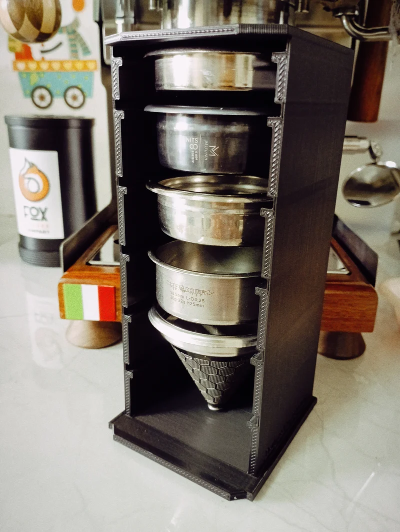 Étagère intelligente pour panier-filtre à expresso de 58 mm