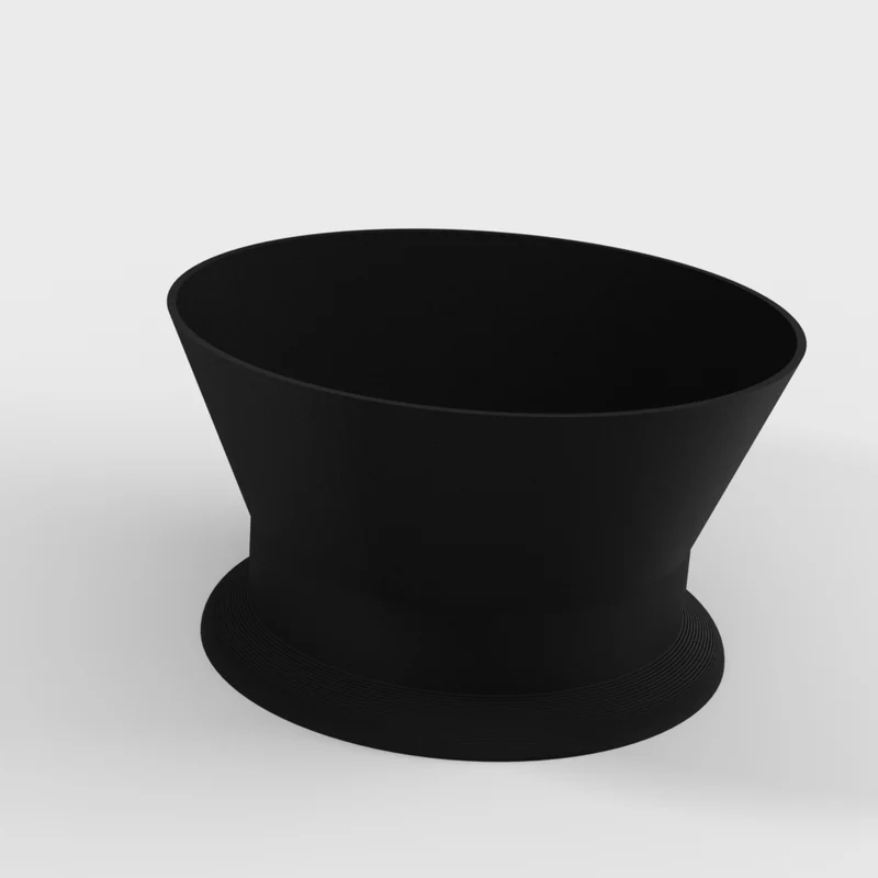 Entonnoir à mouture d'espresso avec un rebord rond