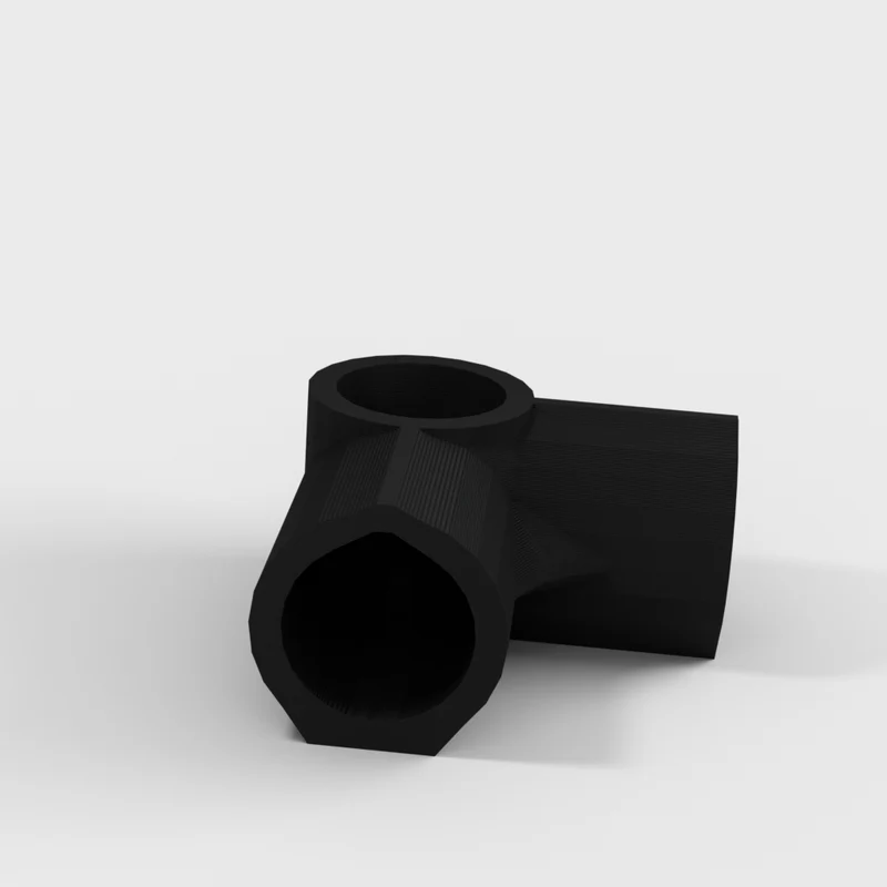 Raccord d'angle à 3 voies pour tuyau en PVC de 1/2 pouce