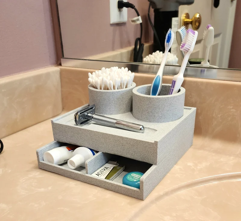 Organisateur d'angle de baignoire - Rangement de salle de bain intelligent