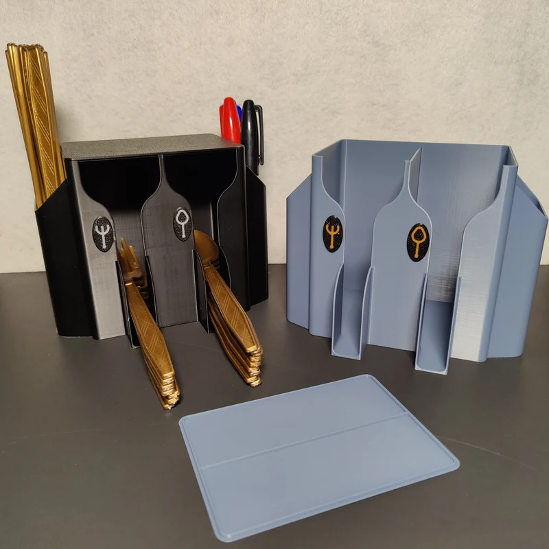Distributeur de couverts et support à ustensiles pratique