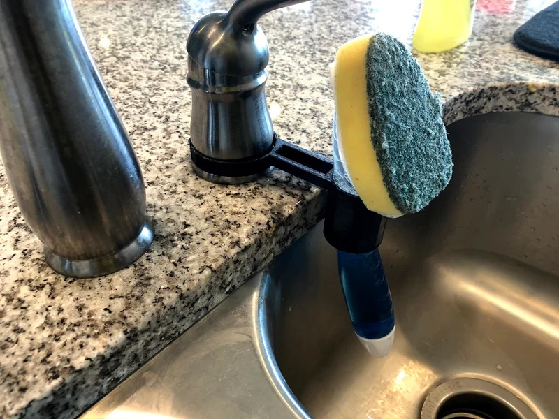 Support de brosse à récurer pratique pour évier de cuisine