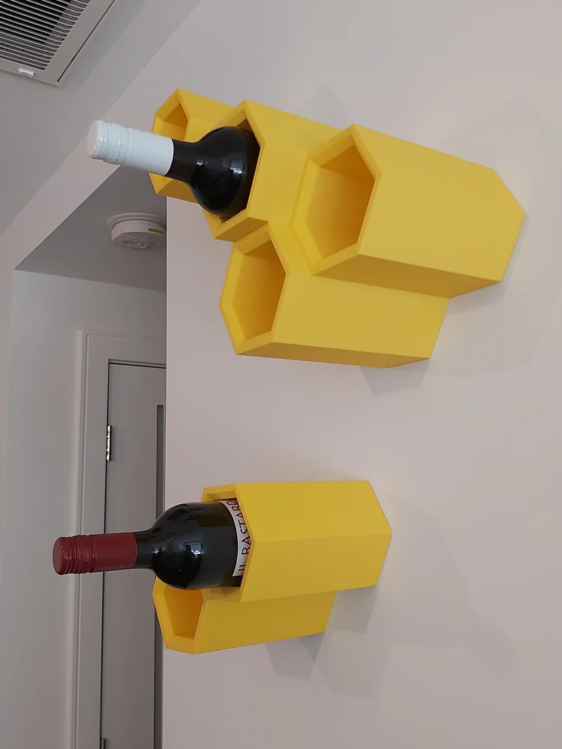 Étagère à vin murale modulaire en nid d'abeille
