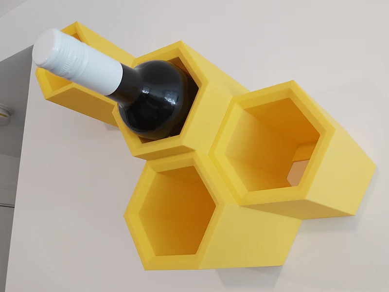 Étagère à vin murale modulaire en nid d'abeille