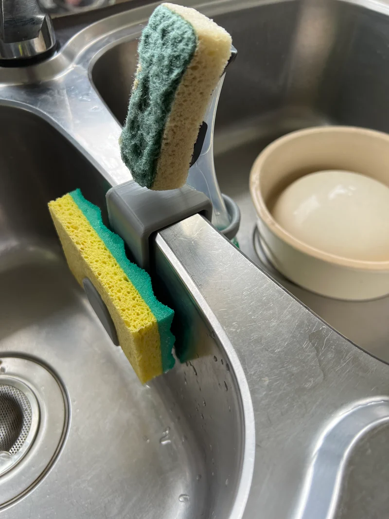 Support pratique pour éponge et brosse à vaisselle pour évier de cuisine