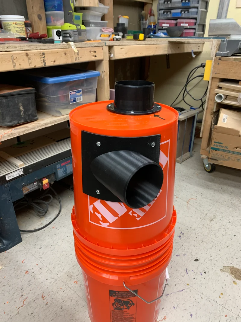 Séparateur de poussière cyclonique monté sur le côté pour seau de 5 gallons