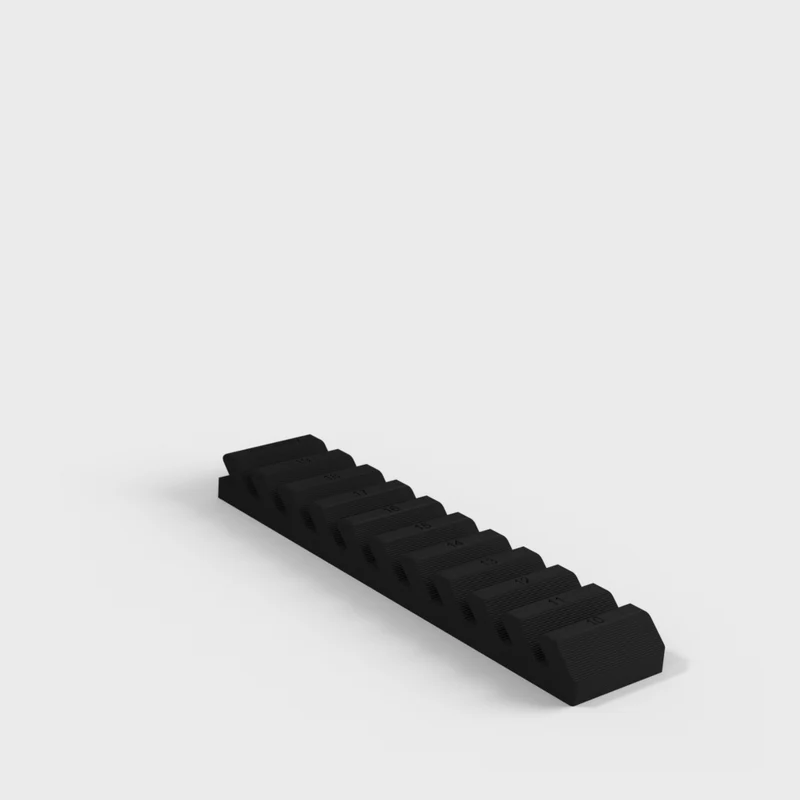 Support de clé à engrenages ICON Stubby - Rangement d'outils métriques compact