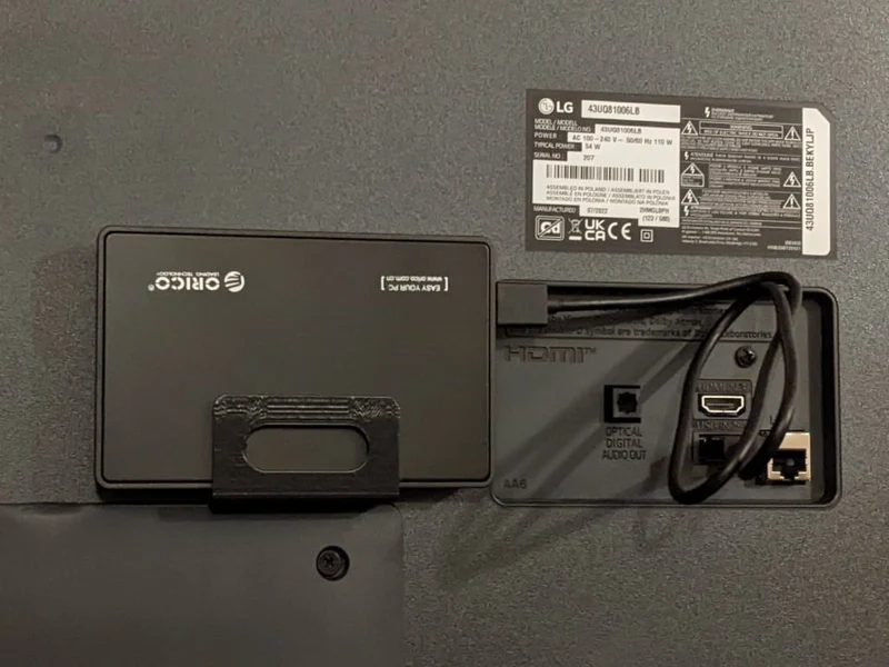 Support HDD pour TV LG – Montage compatible VESA