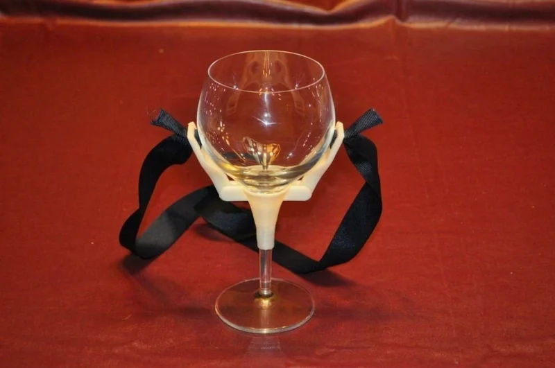 Porte-verre à vin portable avec cordon