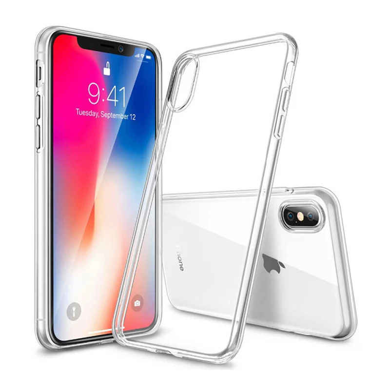 Silicone Phone Case - Clear - Apple iPhone X