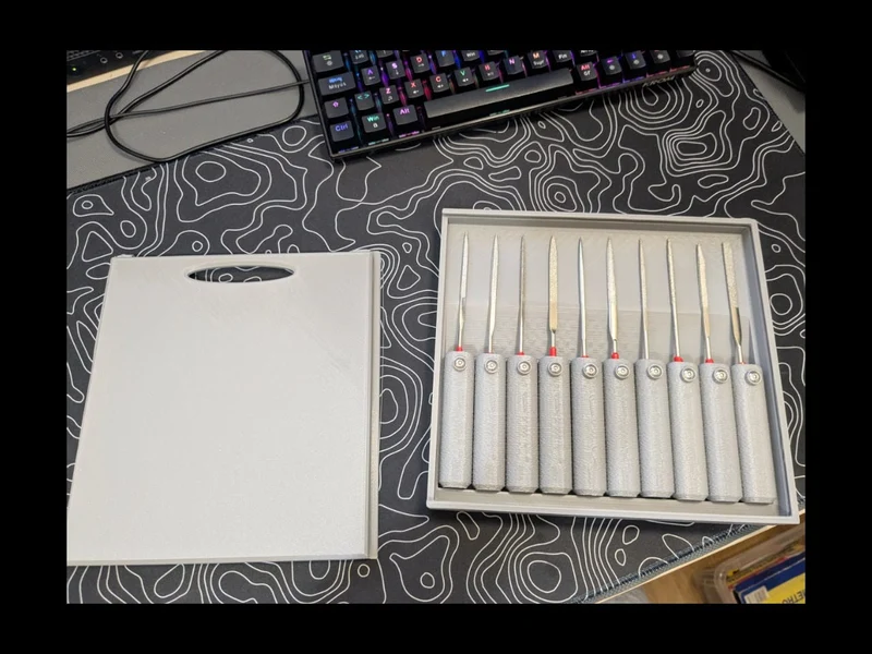 Boîte de rangement pour poignées d'outils - 10 emplacements