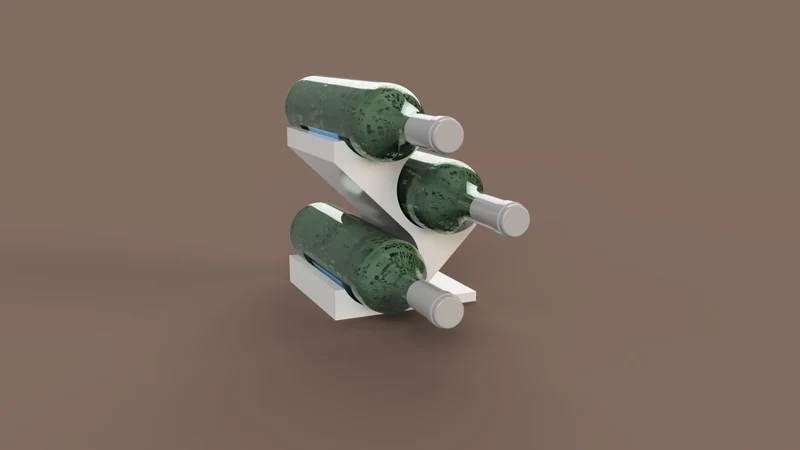 Porte-bouteilles moderne pour 3 bouteilles