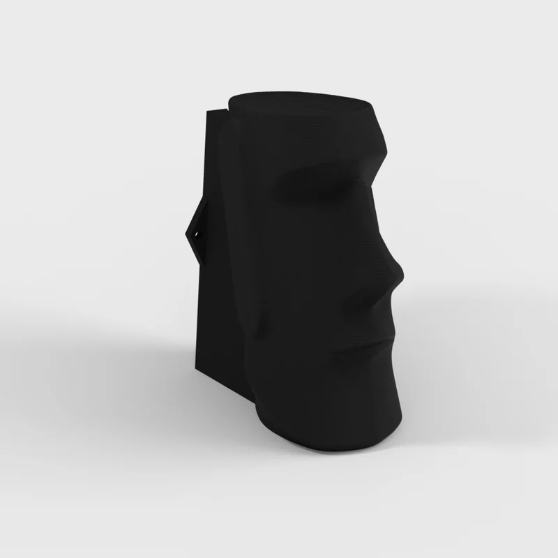 Support mural pour casque Moai Île de Pâques avec trous de vis