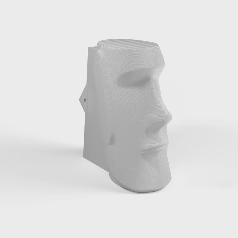 Support mural pour casque Moai Île de Pâques avec trous de vis