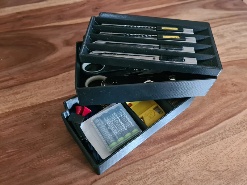 Boîte à couteaux modulaire pour systèmes BOSCH L-Boxx et Sortimo