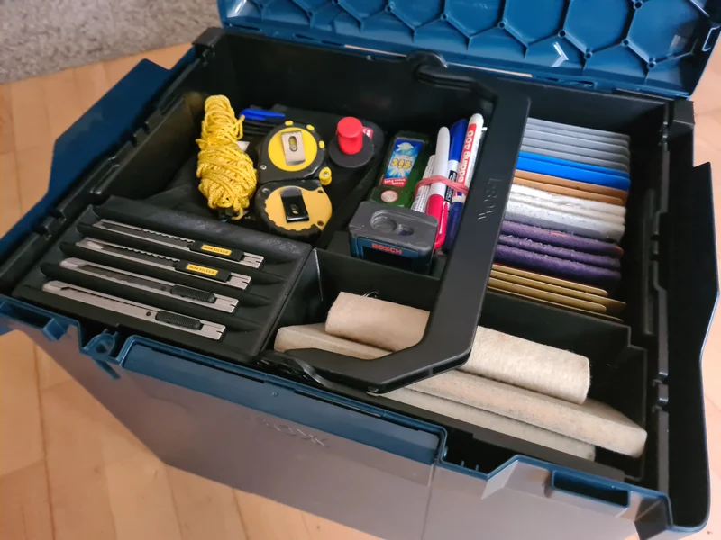 Boîte à couteaux modulaire pour systèmes BOSCH L-Boxx et Sortimo