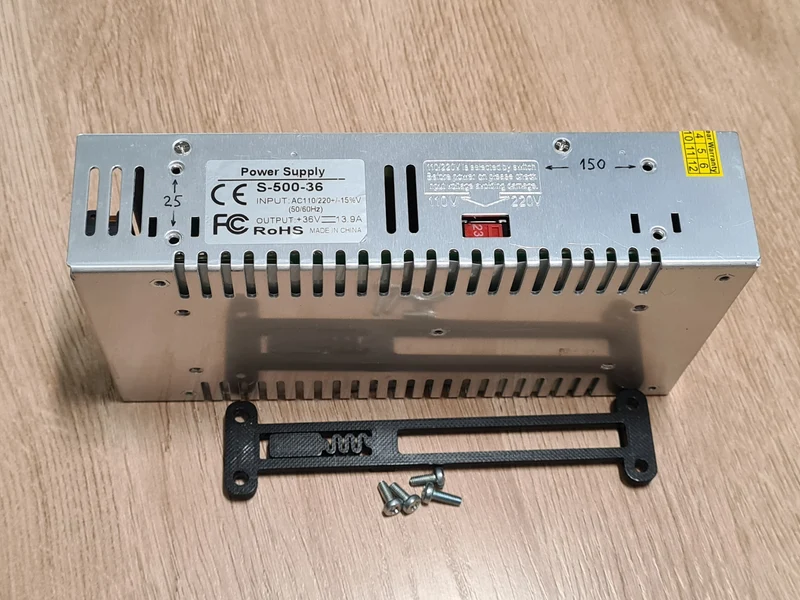 Support de rail DIN pour alimentation PSU