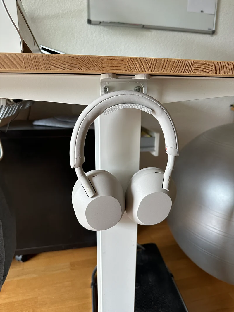 Support pour casque Sony WH-1000XM5 - Se monte sous le bureau