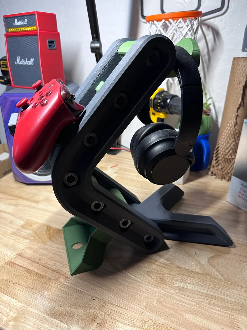 Support de casque industriel avec support de contrôleur - Organisation fonctionnelle et élégante