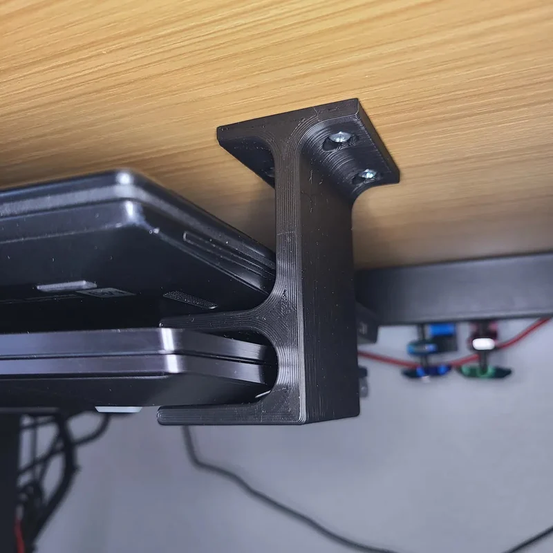 Support de tablette double allongé en 3 parties pour sous le bureau (lot de 3)
