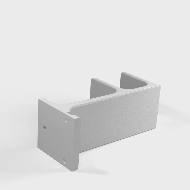 Support de tablette double allongé en 3 parties pour sous le bureau (lot de 3)