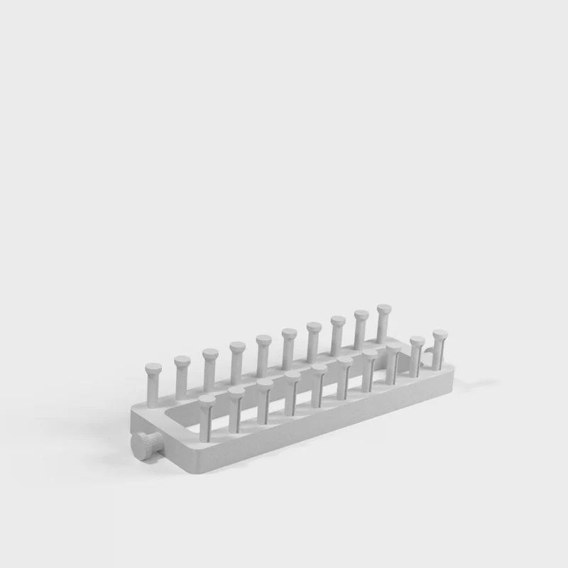 Métier à tricoter rectangulaire avec 10 broches