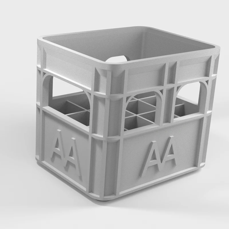 Porte-piles AAA en forme de caisse à bière - Rangement empilable