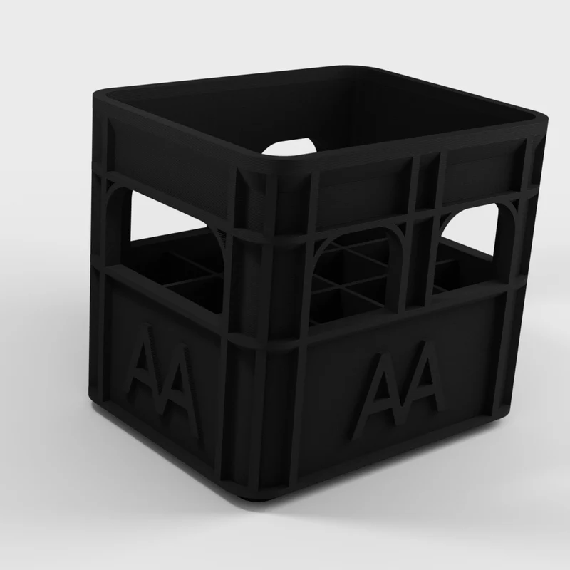Porte-piles AAA en forme de caisse à bière - Rangement empilable