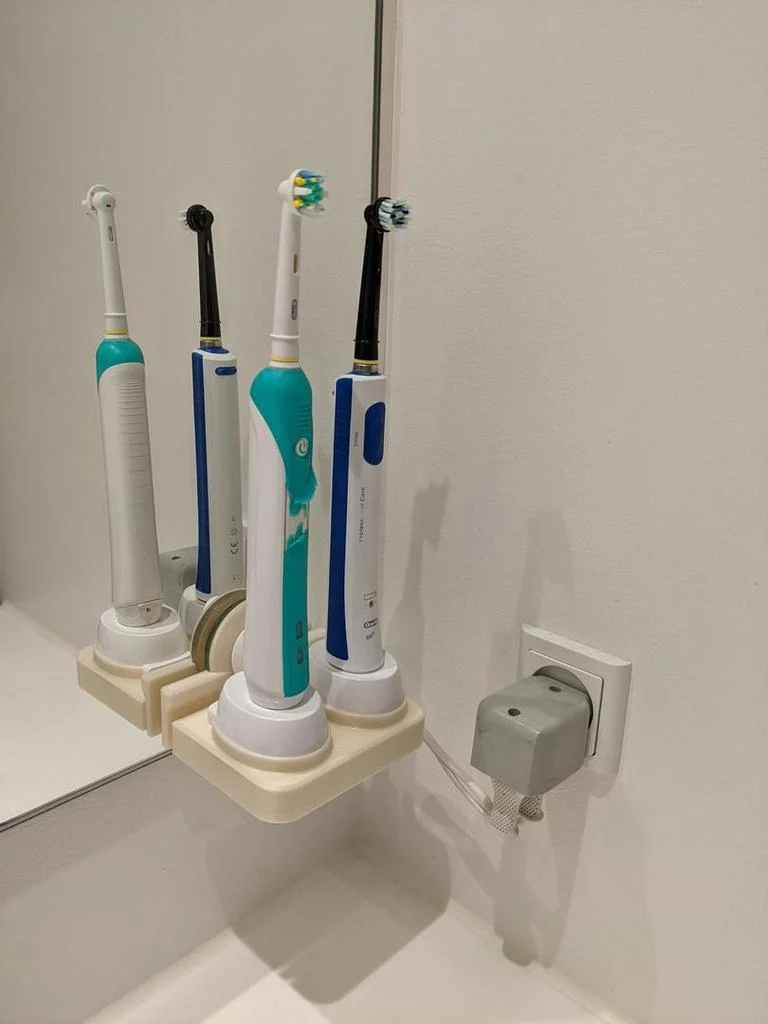 Double support de chargeur pour brosses à dents électriques Oral-B avec ventouse