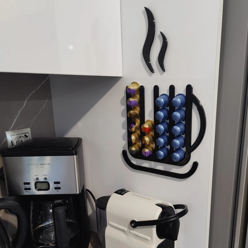 Support mural pour capsules Nespresso en forme de tasse (4 pièces)