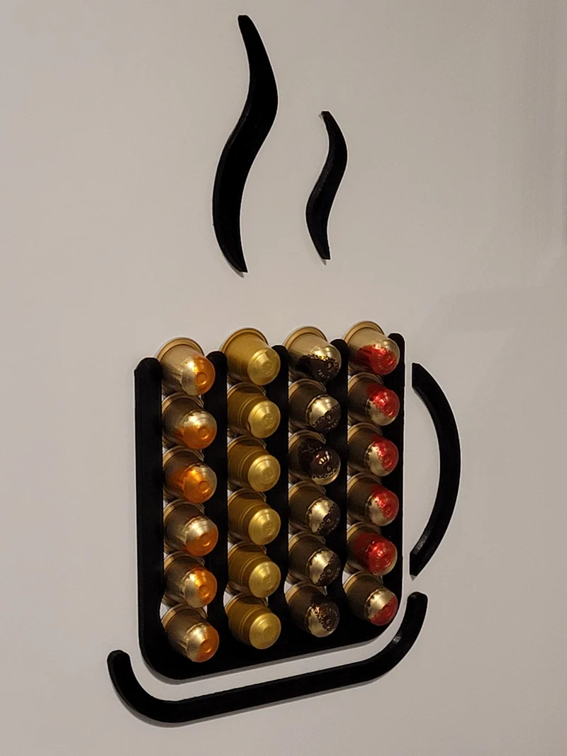 Support mural pour capsules Nespresso en forme de tasse (4 pièces)